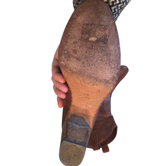 ALBERTO FERMANI Cognac Leather Ankle Boots Made in Italy Women's Size 9.5 - Picture 5 of 12